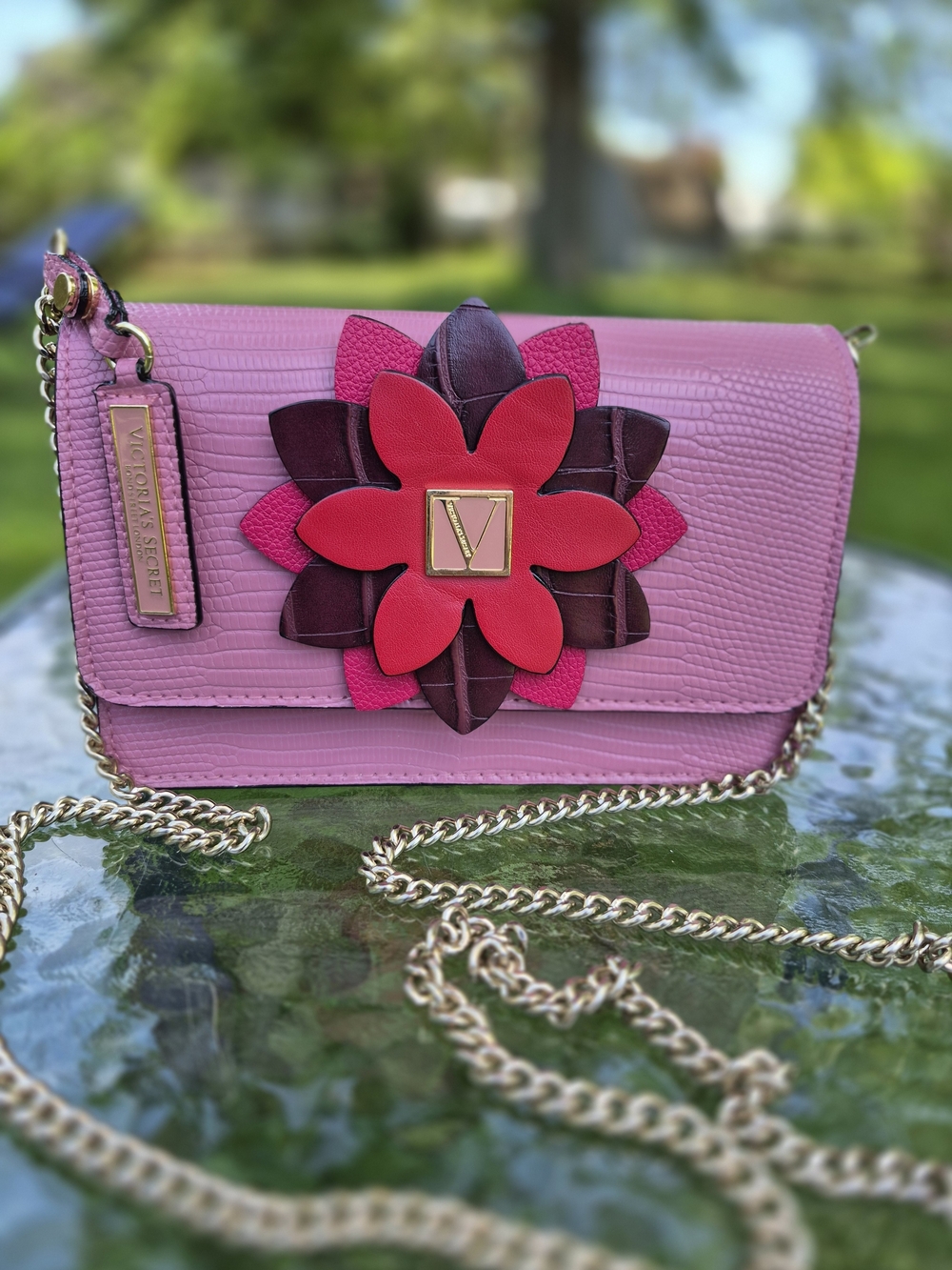 Victoria's Secret Pink Floral Accent Purse